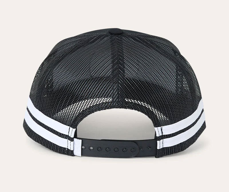 Australia First Trucker Cap - Black with White Stripes